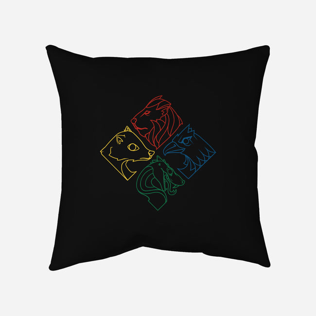 Geometric Houses-none non-removable cover w insert throw pillow-theteenosaur