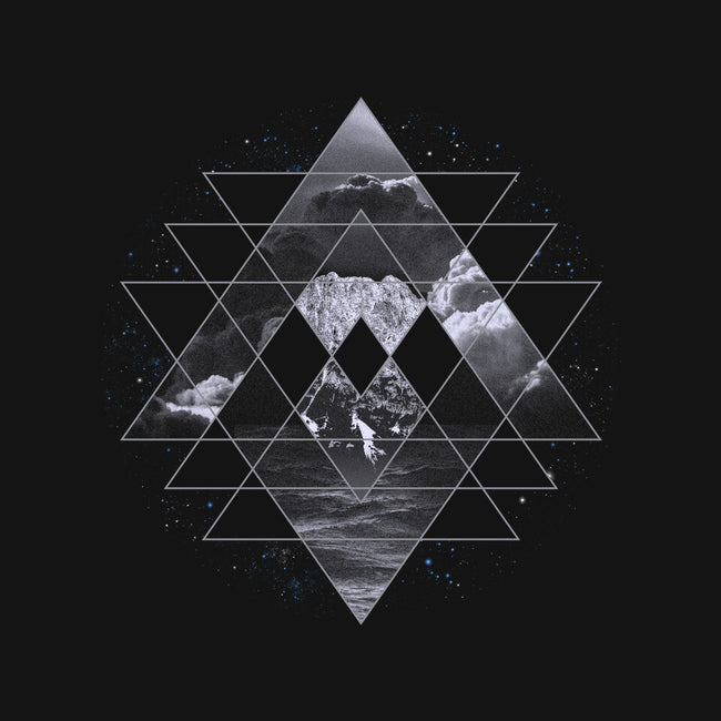 Geometric Nature-none drawstring bag-expo