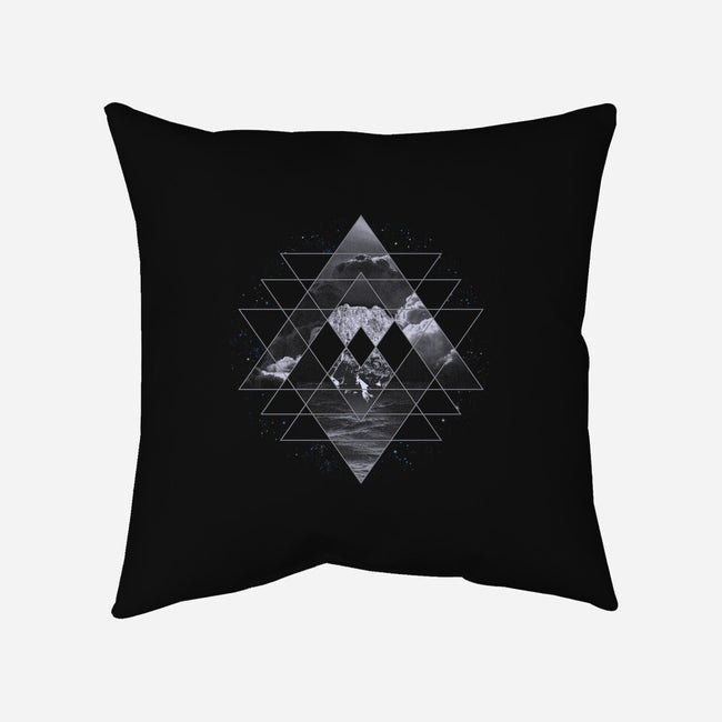 Geometric Nature-none removable cover w insert throw pillow-expo