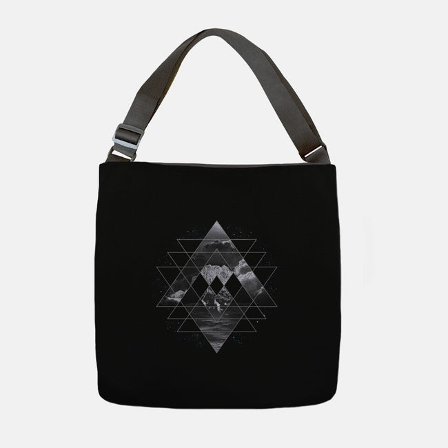 Geometric Nature-none adjustable tote-expo
