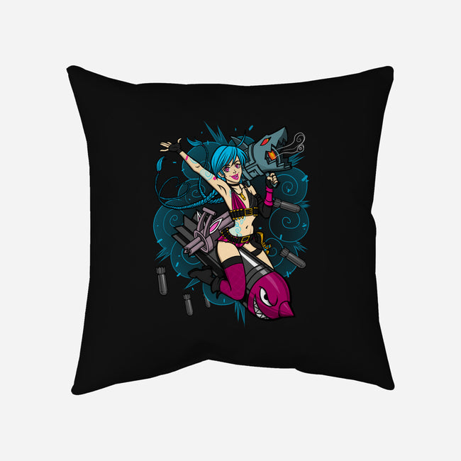 Get Jinxed!-none non-removable cover w insert throw pillow-ursulalopez