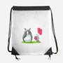 Ghibli Ink-none drawstring bag-BlancaVidal