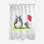 Ghibli Ink-none polyester shower curtain-BlancaVidal