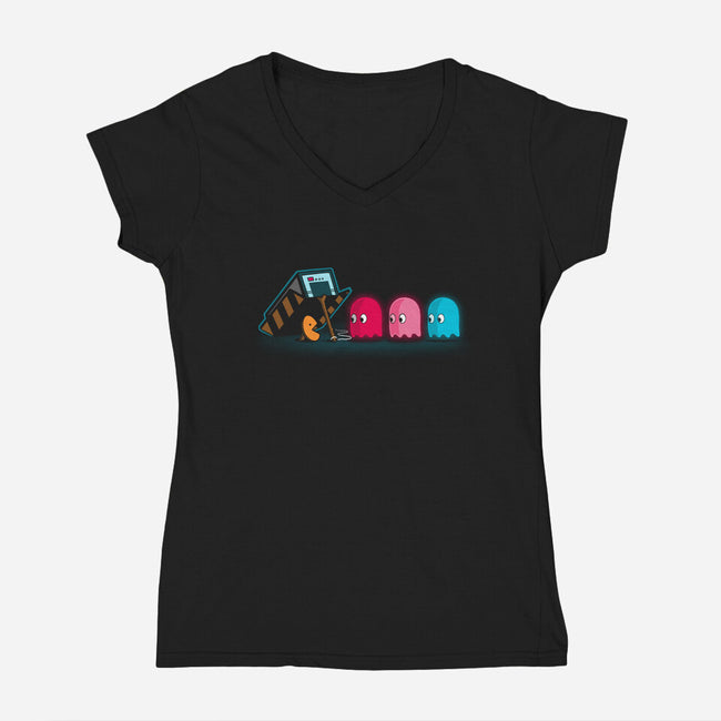 Ghost Trap-womens v-neck tee-Naolito