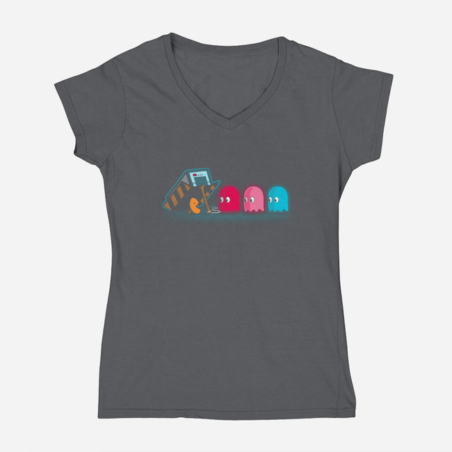 Ghost Trap-womens v-neck tee-Naolito