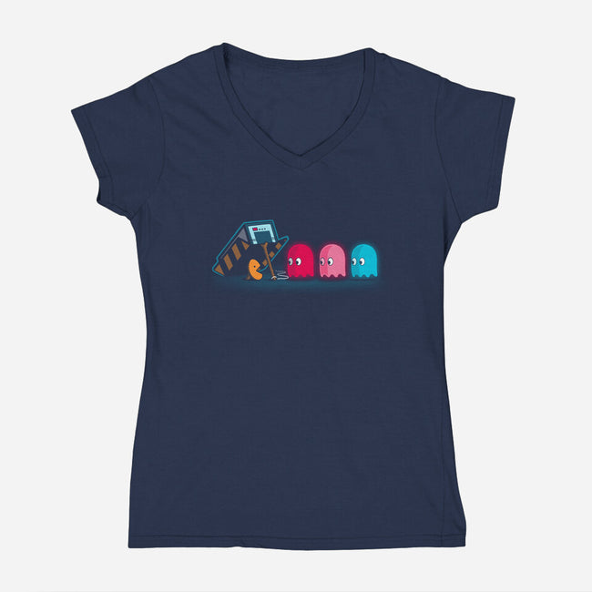 Ghost Trap-womens v-neck tee-Naolito