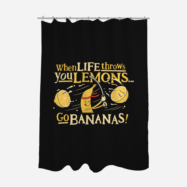 Go Bananas-none polyester shower curtain-Gamma-Ray