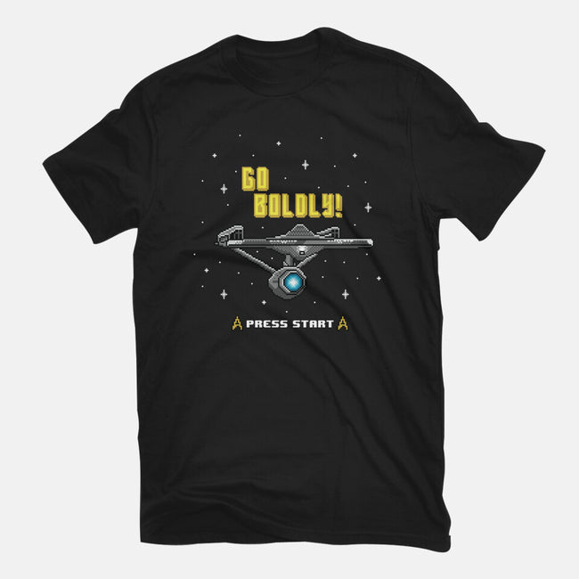 Go Boldly-unisex basic tee-Pixel Pop Tees