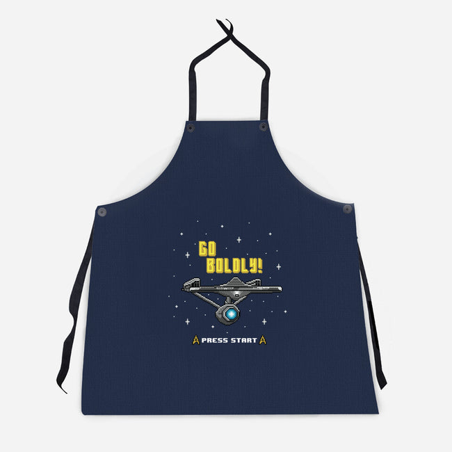 Go Boldly-unisex kitchen apron-Pixel Pop Tees