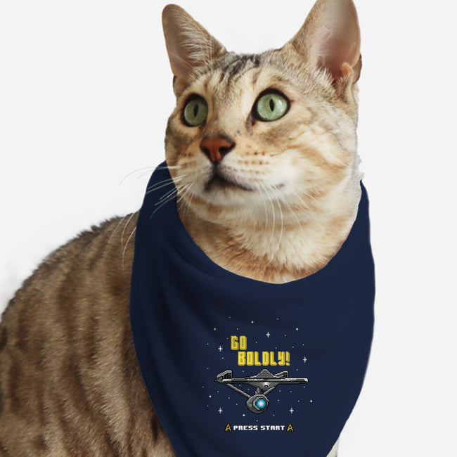 Go Boldly-cat bandana pet collar-Pixel Pop Tees