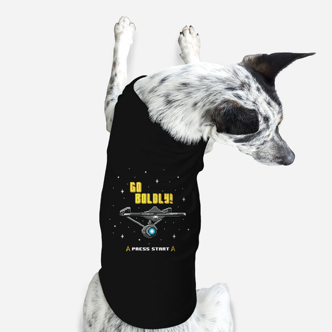 Go Boldly-dog basic pet tank-Pixel Pop Tees