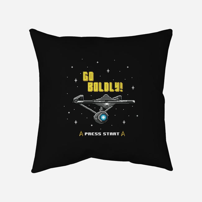 Go Boldly-none removable cover w insert throw pillow-Pixel Pop Tees