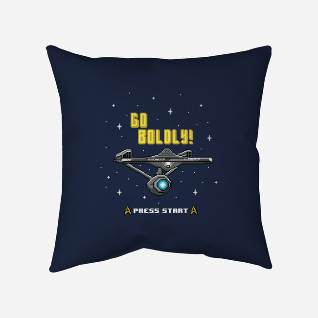 Go Boldly-none removable cover w insert throw pillow-Pixel Pop Tees