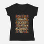 Go To The Library-womens v-neck tee-risarodil