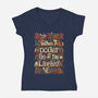 Go To The Library-womens v-neck tee-risarodil