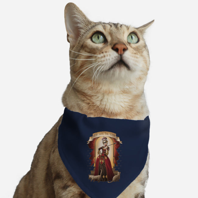 God Save the Quinn-cat adjustable pet collar-saqman