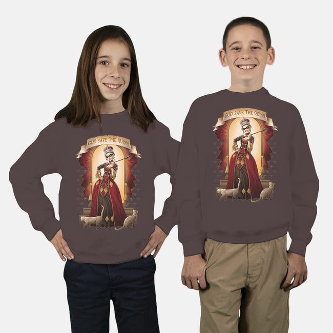 God Save the Quinn-youth crew neck sweatshirt-saqman