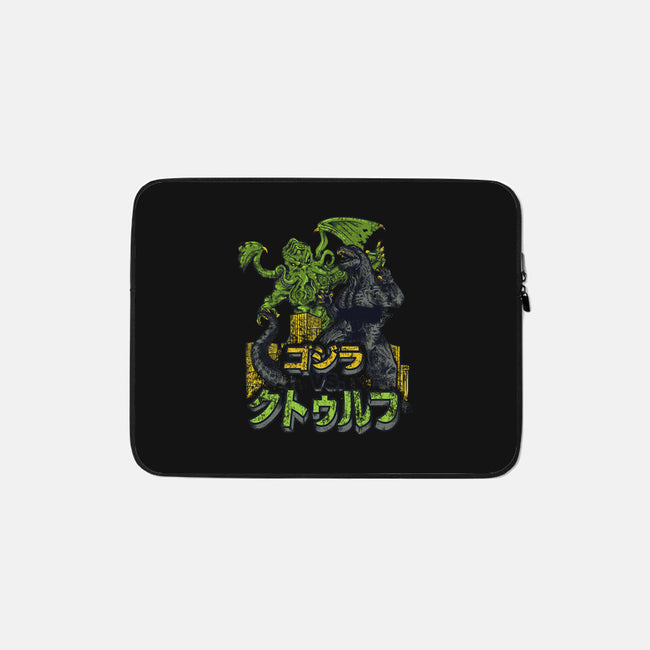 Godzilla vs. Cthulhu-none zippered laptop sleeve-Melee_Ninja