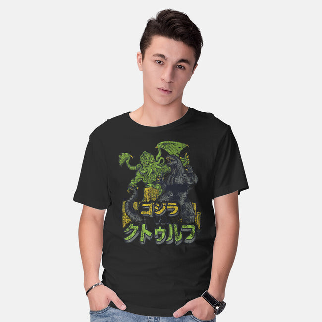 Godzilla vs. Cthulhu-mens basic tee-Melee_Ninja