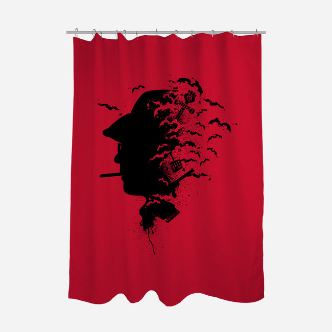 Going Gonzo-none polyester shower curtain-beware1984