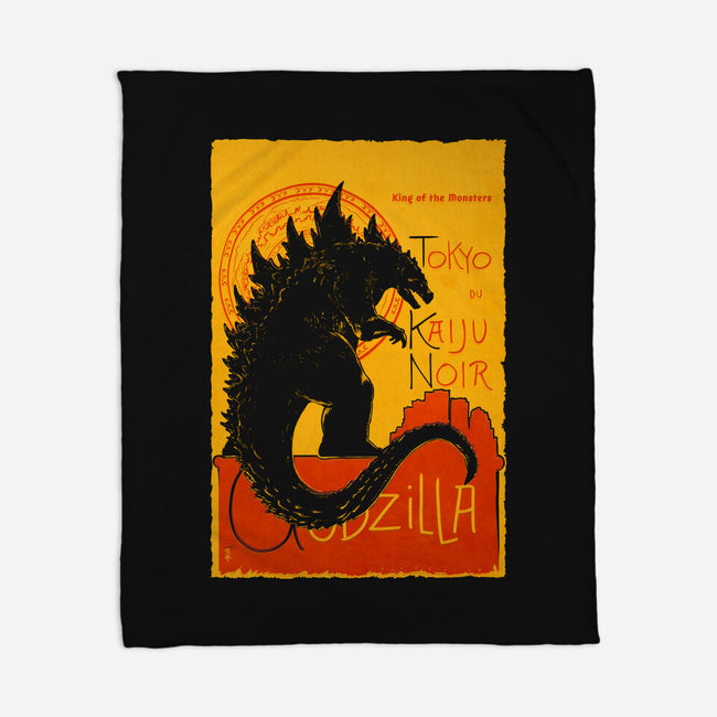 Gojira Noir-none fleece blanket-thedarkcloak