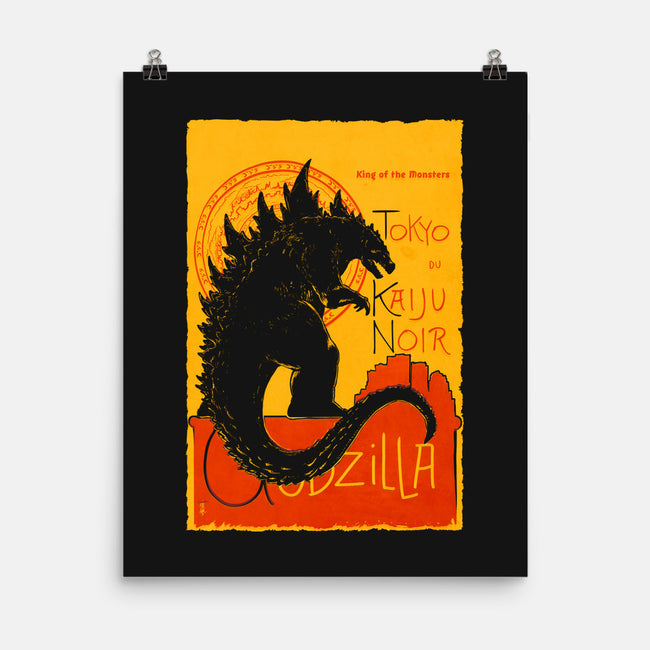 Gojira Noir-none matte poster-thedarkcloak