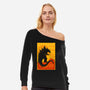 Gojira Noir-womens off shoulder sweatshirt-thedarkcloak