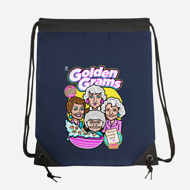 Golden Grams-none drawstring bag-harebrained