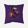 Golden Trio of Pets-none non-removable cover w insert throw pillow-asiadraws