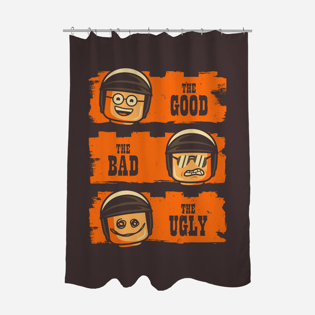 Good Cop, Bad Cop, Ugly Cop-none polyester shower curtain-BWdesigns