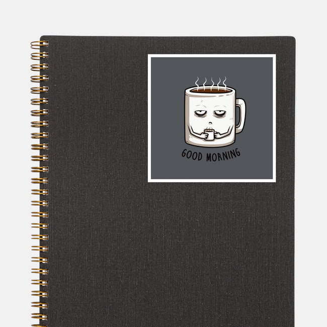 Good Morning-none glossy sticker-ducfrench