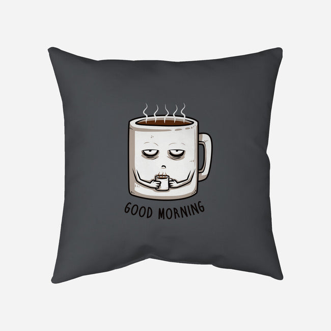 Good Morning-none non-removable cover w insert throw pillow-ducfrench