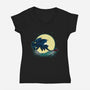 Goodnight Fury-womens v-neck tee-RebelArt
