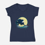 Goodnight Fury-womens v-neck tee-RebelArt