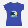 Goodnight Fury-womens v-neck tee-RebelArt