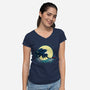 Goodnight Fury-womens v-neck tee-RebelArt