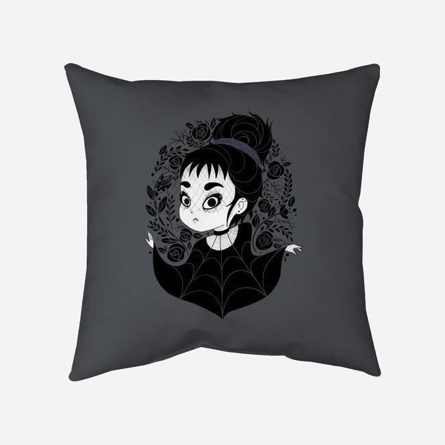 Gothic Cutie-none removable cover w insert throw pillow-Gemma Roman