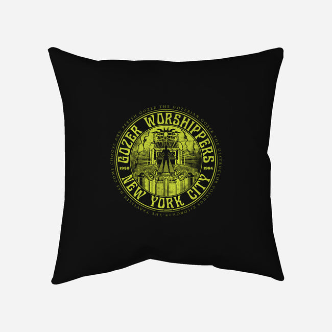 Gozer Worshippers NYC-none removable cover throw pillow-RBucchioni