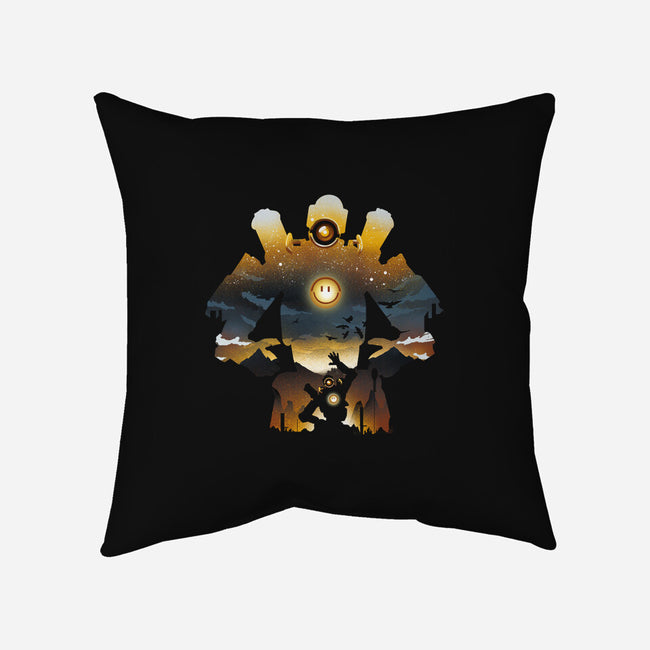 Grappling Robot-none removable cover w insert throw pillow-dandingeroz