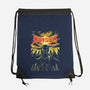 Great Grey Wolf Metal-none drawstring bag-PeanutGolem