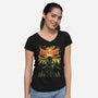 Great Grey Wolf Metal-womens v-neck tee-PeanutGolem