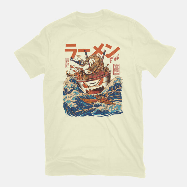 Great Ramen off Kanagawa-womens fitted tee-ilustrata