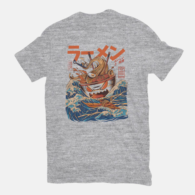 Great Ramen off Kanagawa-womens fitted tee-ilustrata