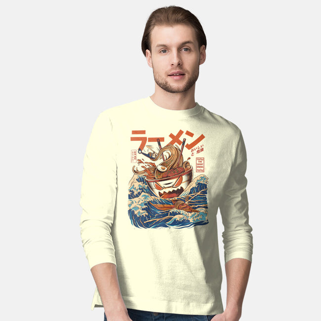 Great Ramen off Kanagawa-mens long sleeved tee-ilustrata