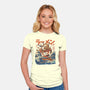 Great Ramen off Kanagawa-womens fitted tee-ilustrata