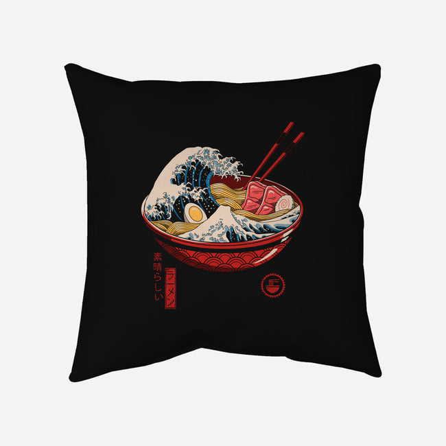 Great Ramen Wave-none removable cover w insert throw pillow-vp021