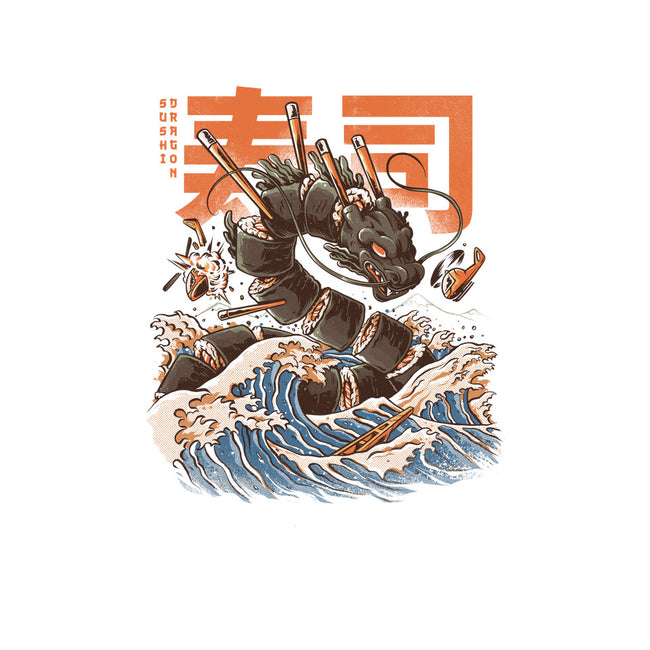 Great Sushi Dragon-womens fitted tee-ilustrata