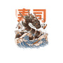 Great Sushi Dragon-womens fitted tee-ilustrata