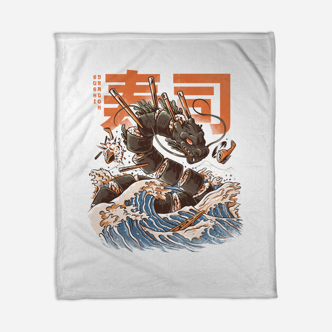 Great Sushi Dragon-none fleece blanket-ilustrata