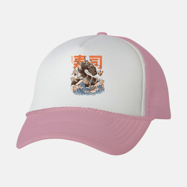 Great Sushi Dragon-unisex trucker hat-ilustrata